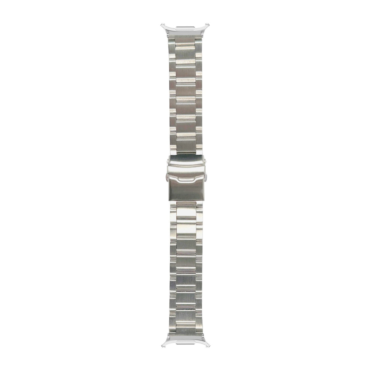 Steel Bracelet - Hex Link Silver Silver with Safety Deployant Clasp with Strap Adapter for Galaxy Watch 8-9/Ultra