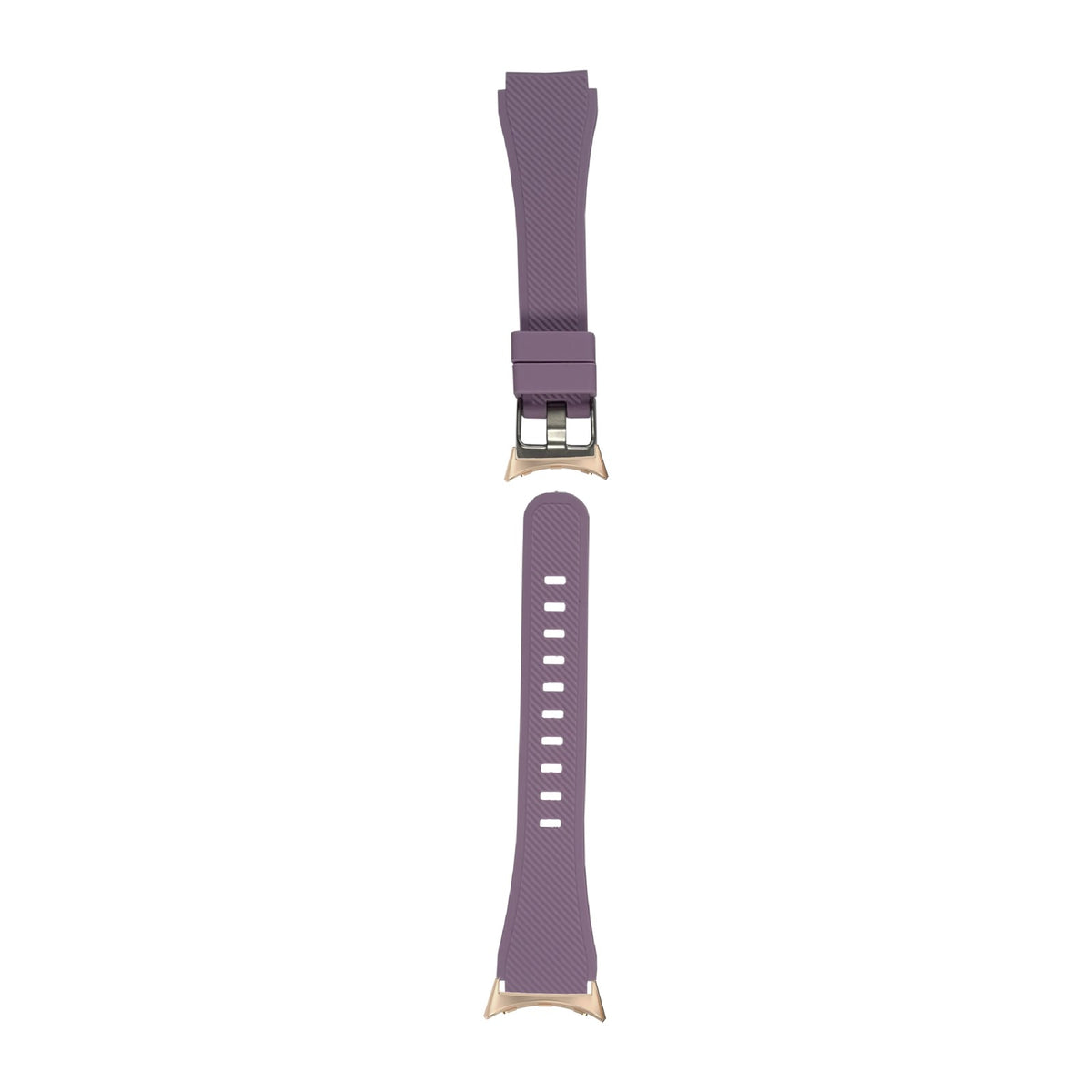 Flexi Silicone Lavender Rose Gold with Google Pixel Spring Bar Adapters - Wear Any 20mm Strap! for Pixel Watch 1-5 41mm