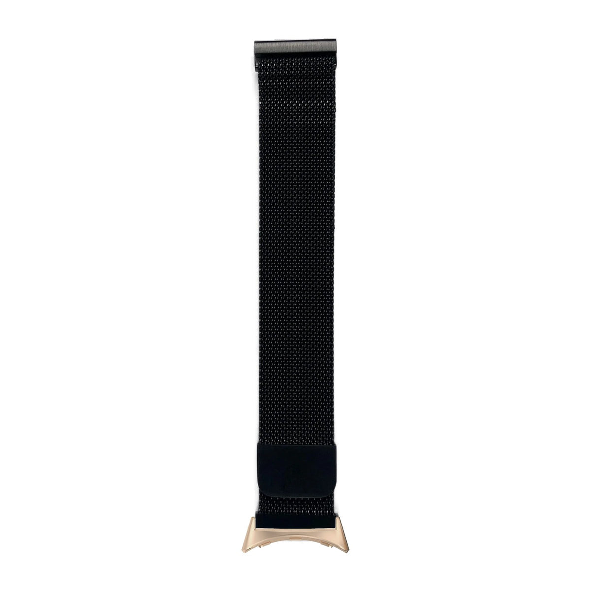 Milanese - Black Rose Gold with Google Pixel Spring Bar Adapters - Wear Any 20mm Strap! for Pixel Watch 1-5 41mm