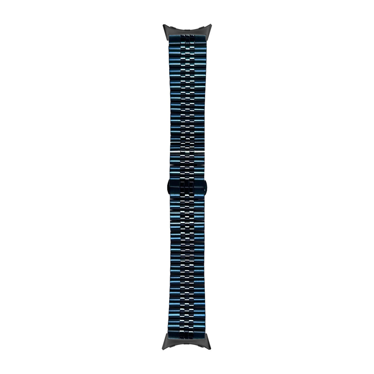 Jubilee Bracelet - Navy Blue Black with Google Pixel Spring Bar Adapters - Wear Any 20mm Strap! for Pixel Watch 3-5 45mm