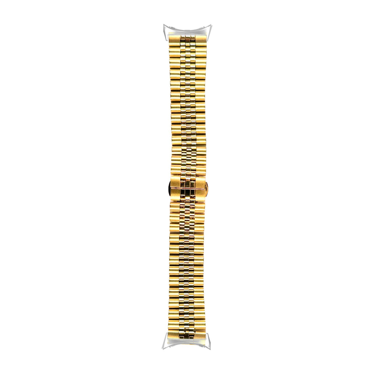 Jubilee Bracelet - Gold Silver with Google Pixel Spring Bar Adapters - Wear Any 20mm Strap! for Pixel Watch 3-5 45mm