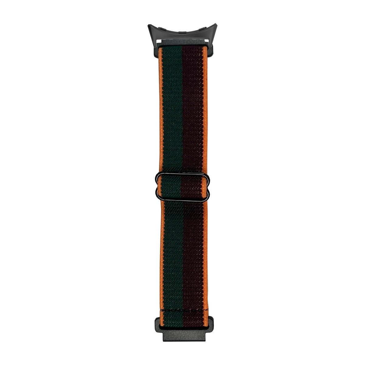 Weaved Elastic Loop Green / Maroon / Mustard with Google Pixel Spring Bar Adapters - Wear Any 20mm Strap! for Pixel Watch 1-5 41mm