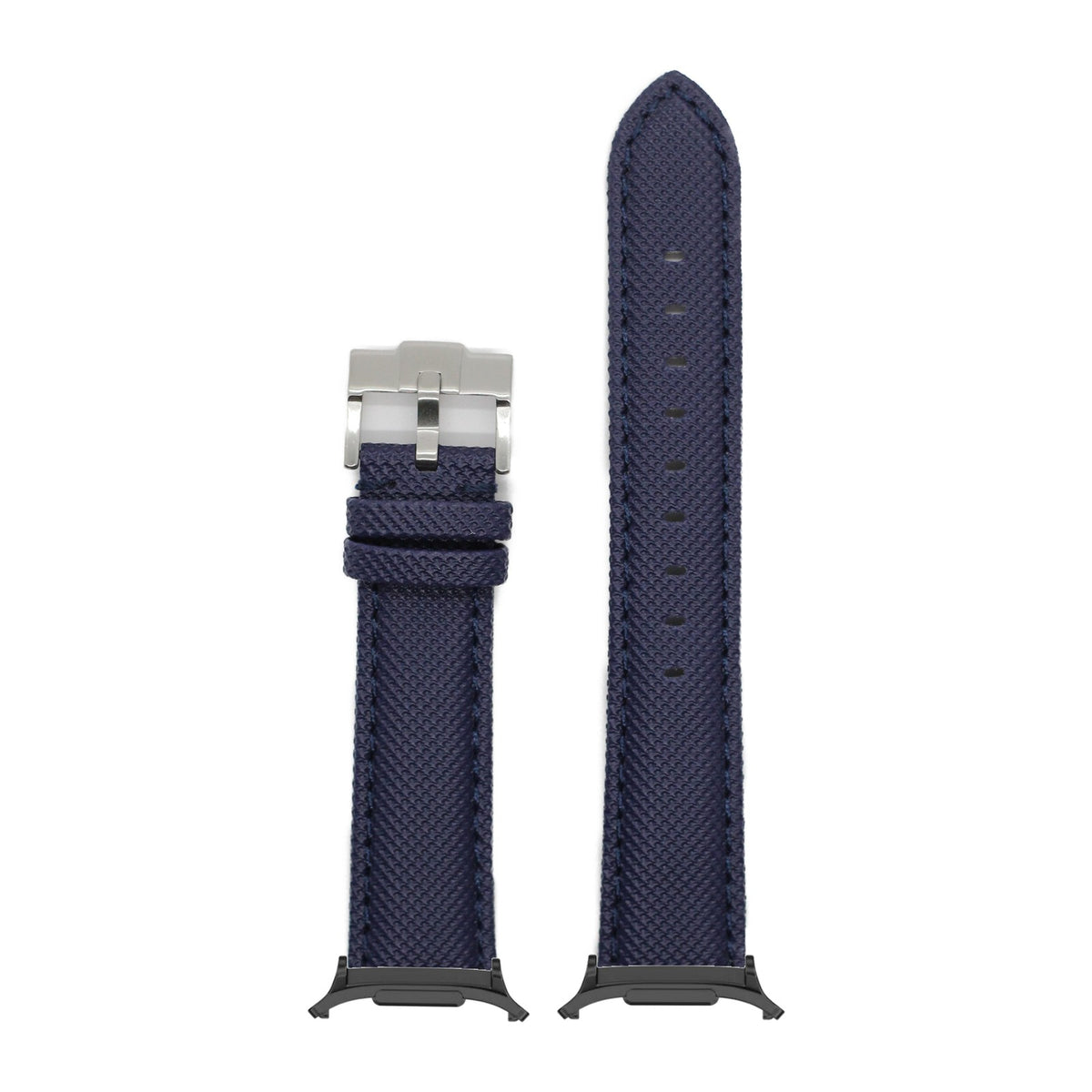 Sailcloth - Navy Blue for the Galaxy Watch 8, 9 and Ultra with adapter fitted