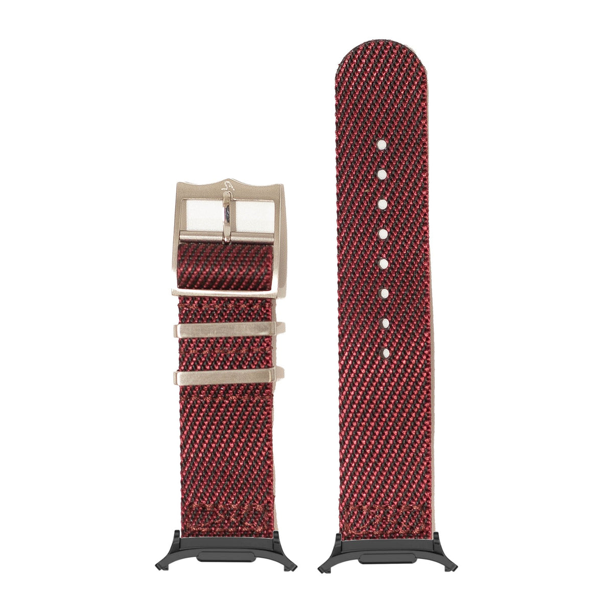 Cross Militex - Wine Red for the Galaxy Watch 8, 9 and Ultra with adapter fitted