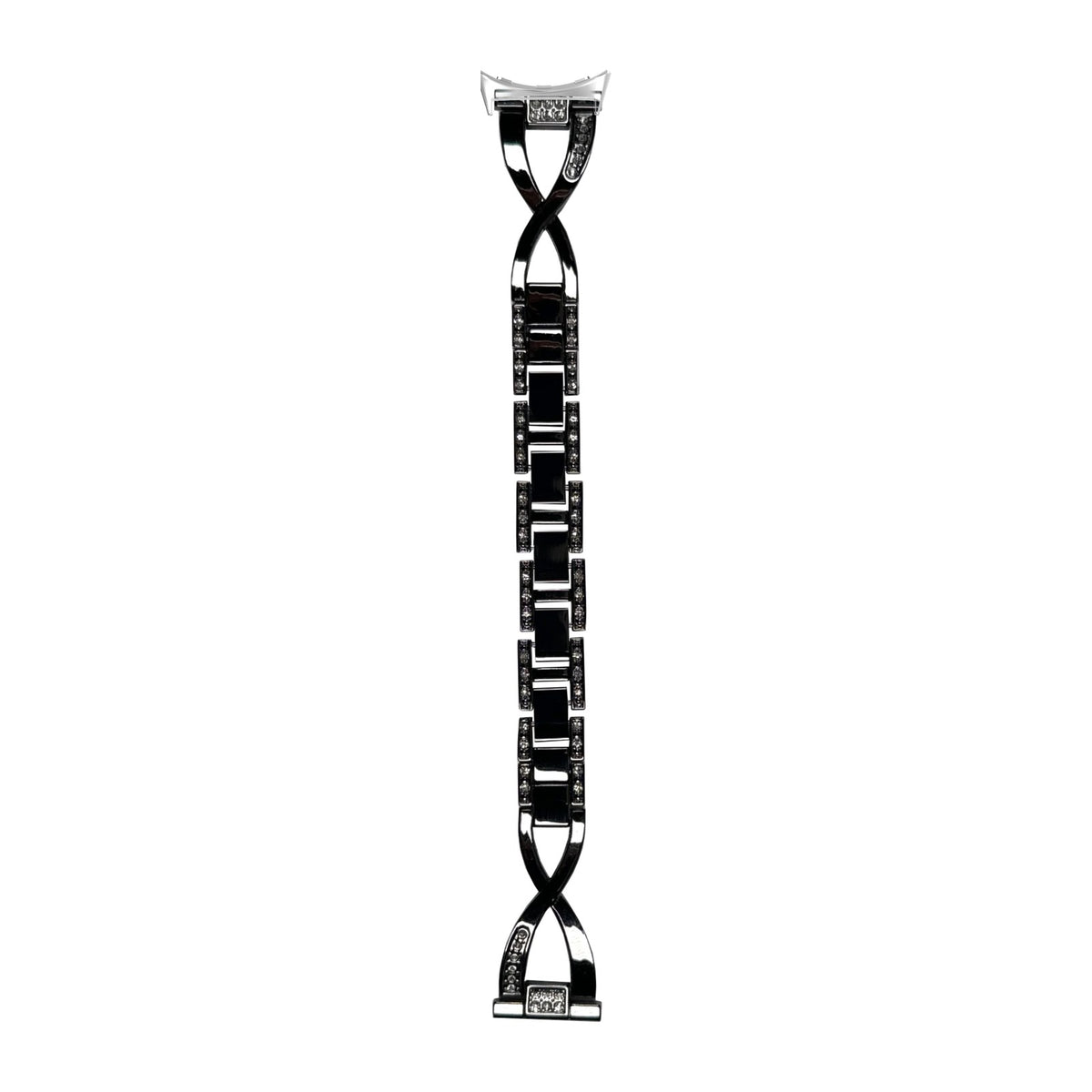 Helix Bracelet Black Silver with Google Pixel Spring Bar Adapters - Wear Any 20mm Strap! for Pixel Watch 1-5 41mm
