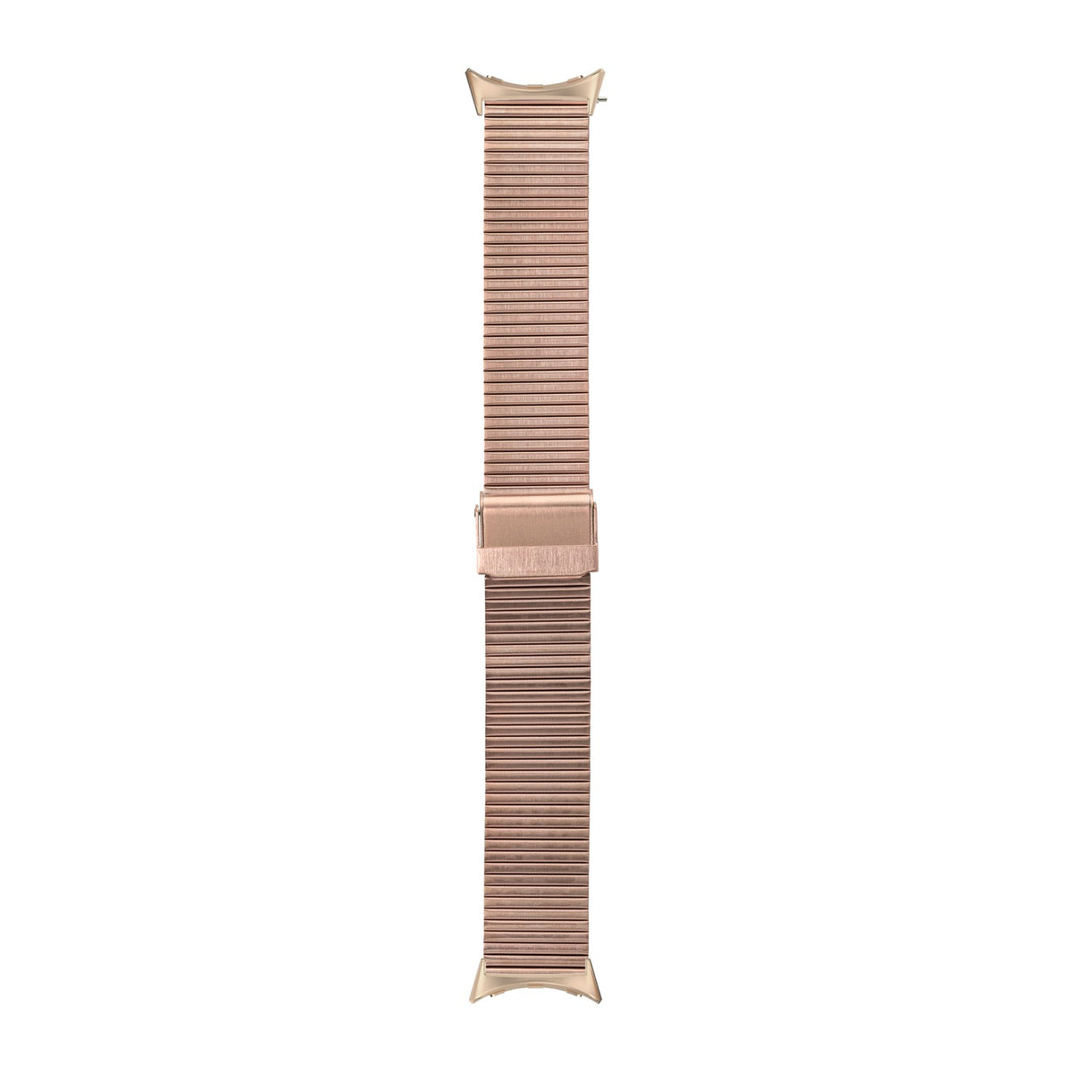 Flat-Link Micro-Adjustable Bracelet Rose Gold Rose Gold with Google Pixel Spring Bar Adapters - Wear Any 20mm Strap! for Pixel Watch 1-5 41mm