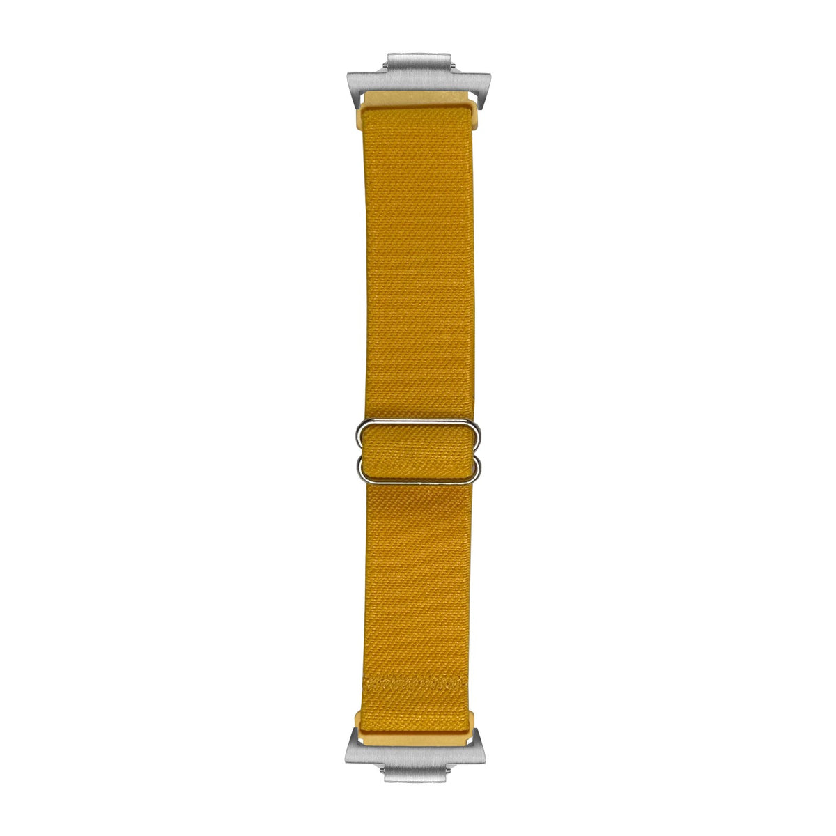 Weaved Elastic Loop Yellow Silver with Strap Adapter for Tissot PRX 40