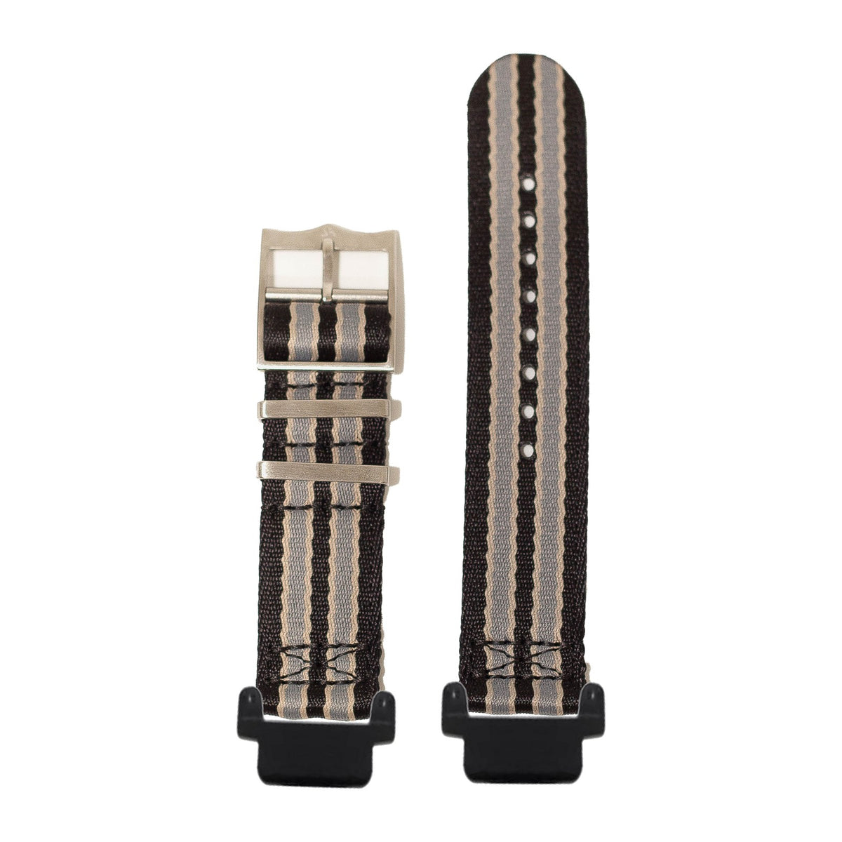 Ultra Militex - Black / Beige / Grey Black with Garmin Forerunner 220/ 230/ 235/ 620/ 630/ 735XT Strap Adapters for Garmin Forerunner 220/ 230/ 235/ 620/ 630/ 735XT