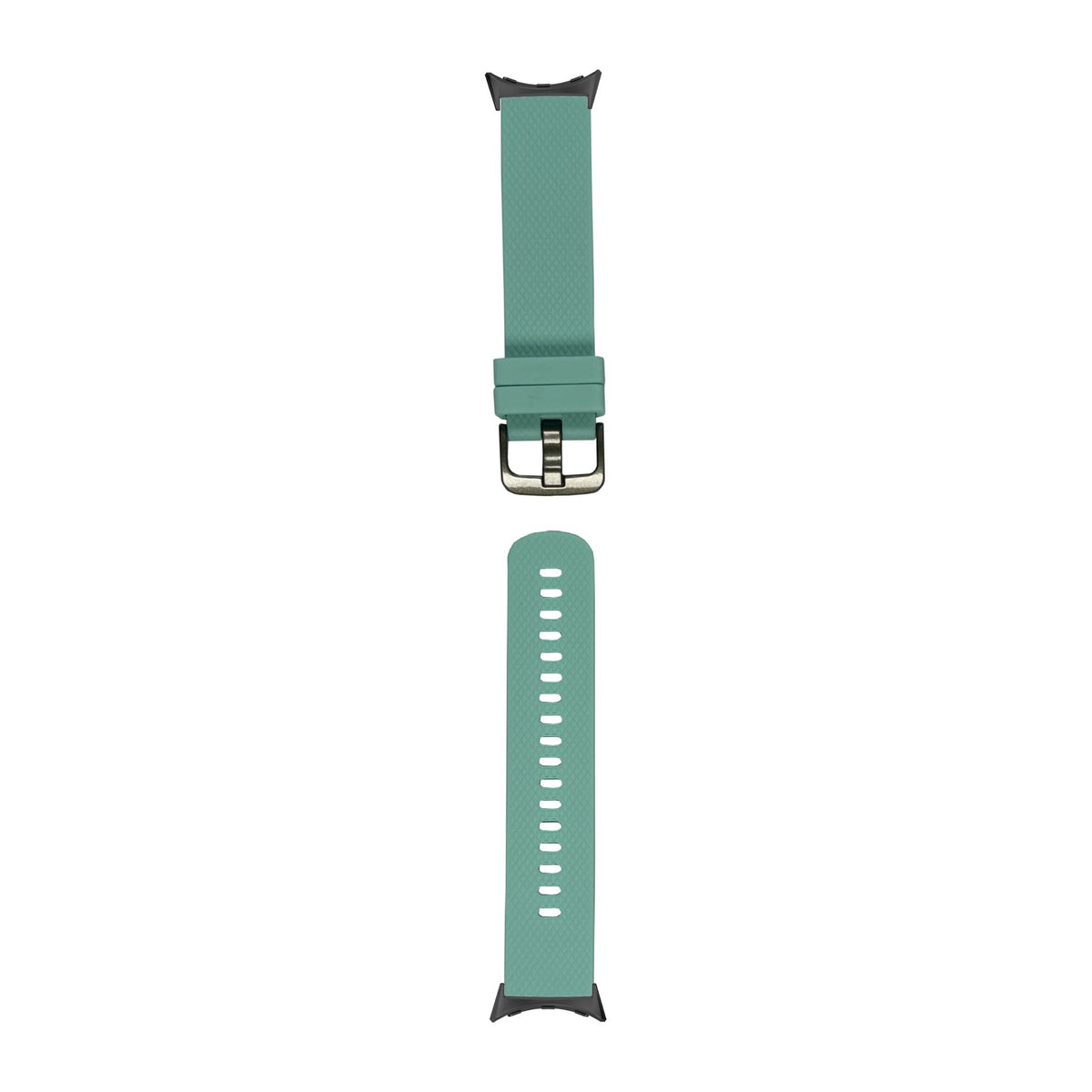 Original Silicone Small/Medium Teal with Google Pixel Spring Bar Adapters - Wear Any 20mm Strap! for Pixel Watch 3-5 45mm