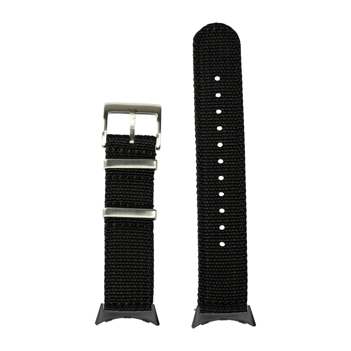 Alpha Militex - Black Black with Google Pixel Spring Bar Adapters - Wear Any 20mm Strap! for Pixel Watch 3-5 45mm