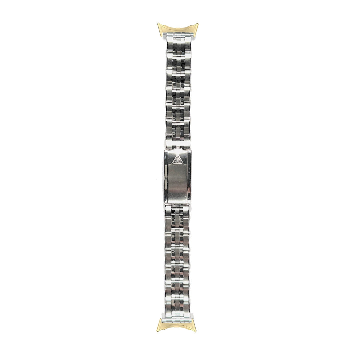 The Forstner 5-Link Rivet Bracelet Gold with Google Pixel Spring Bar Adapters - Wear Any 20mm Strap! for Pixel Watch 3-5 45mm