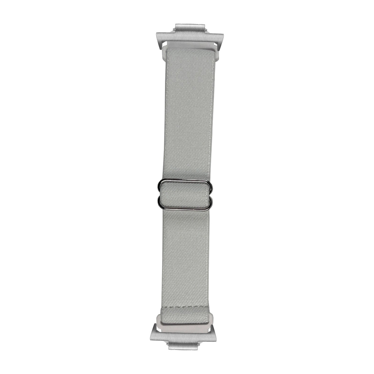 Weaved Elastic Loop White Silver with Strap Adapter for Tissot PRX 40