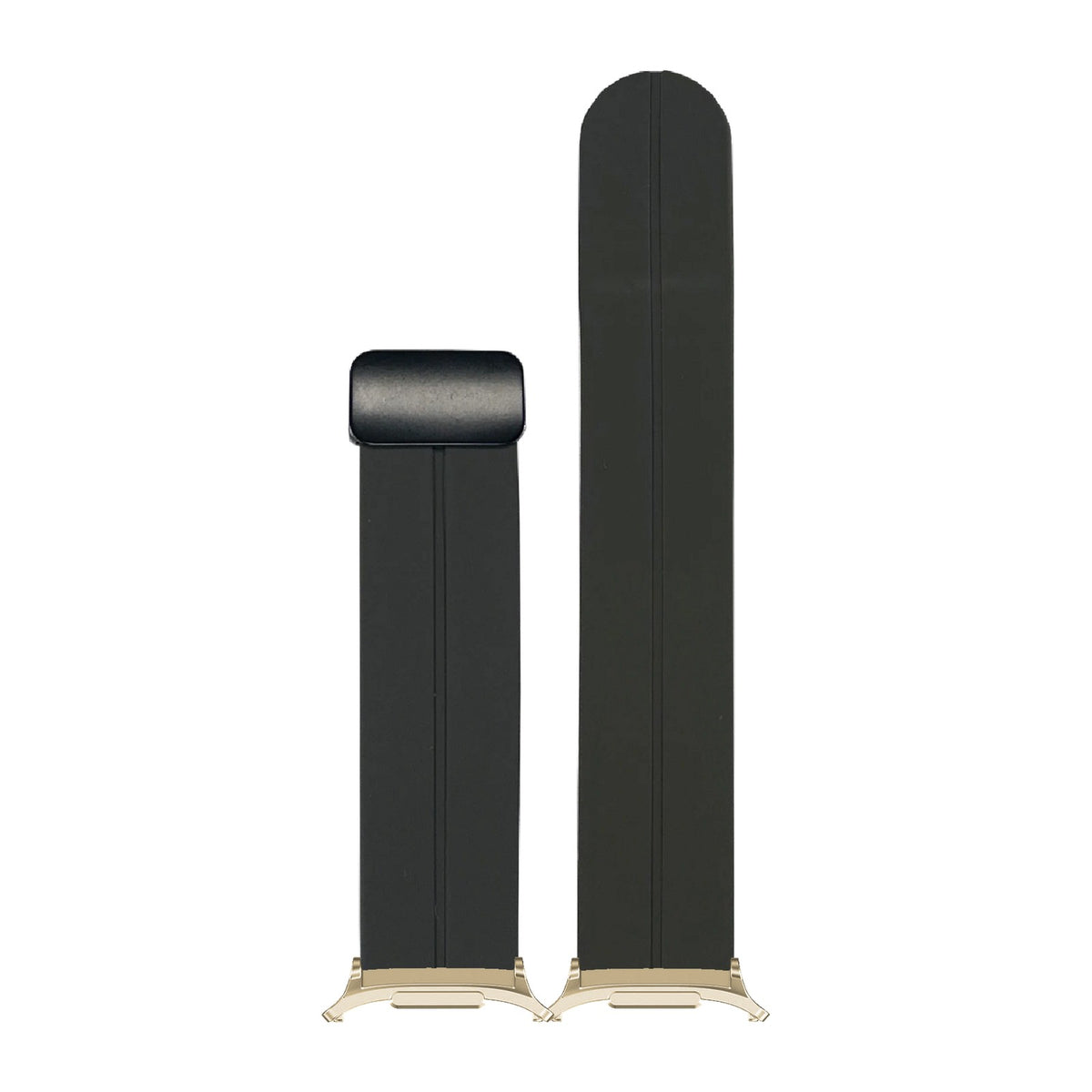 Silicone Dark Grey Gold with Magnetic Clasp with Strap Adapter for Galaxy Watch 8-9/Ultra
