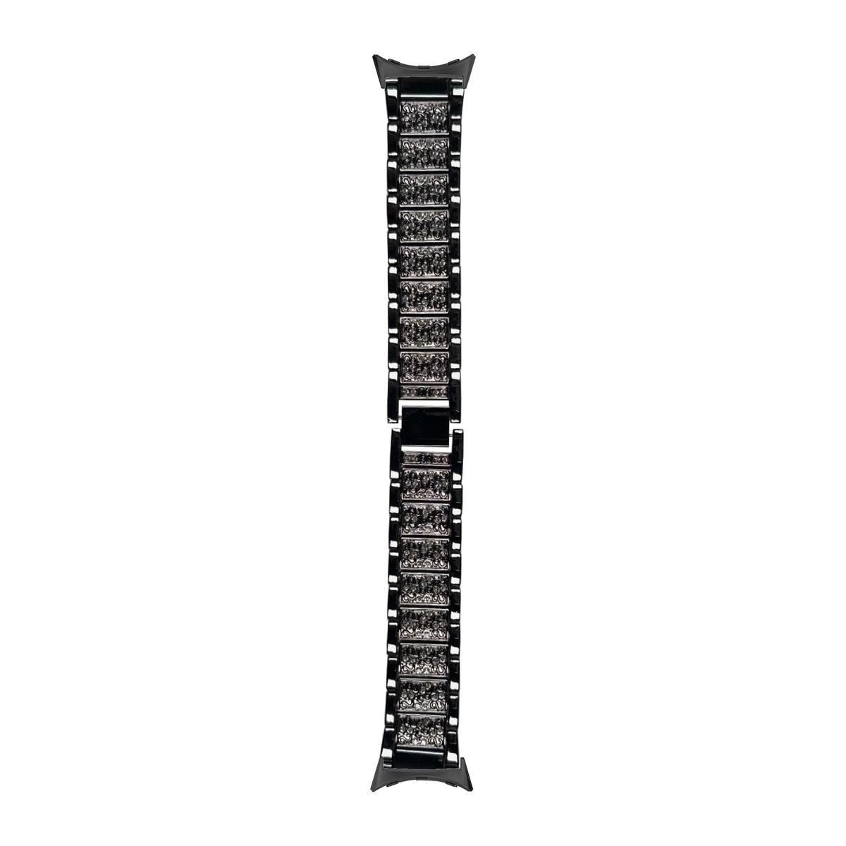 Zirconia Shimmer Bracelet Black Black with Google Pixel Spring Bar Adapters - Wear Any 20mm Strap! for Pixel Watch 1-5 41mm