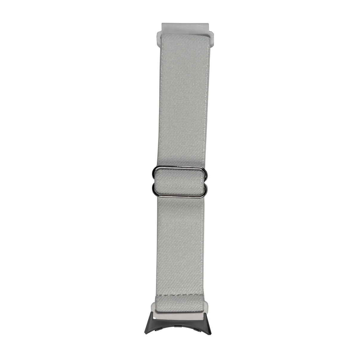 Weaved Elastic Loop White with Google Pixel Spring Bar Adapters - Wear Any 20mm Strap! for Pixel Watch 3-5 45mm