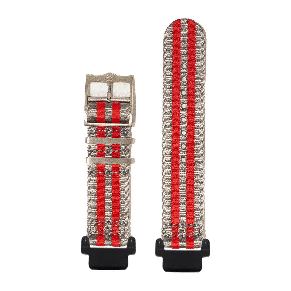 Ultra Militex - Grey / Red Black with Garmin Forerunner 220/ 230/ 235/ 620/ 630/ 735XT Strap Adapters for Garmin Forerunner 220/ 230/ 235/ 620/ 630/ 735XT