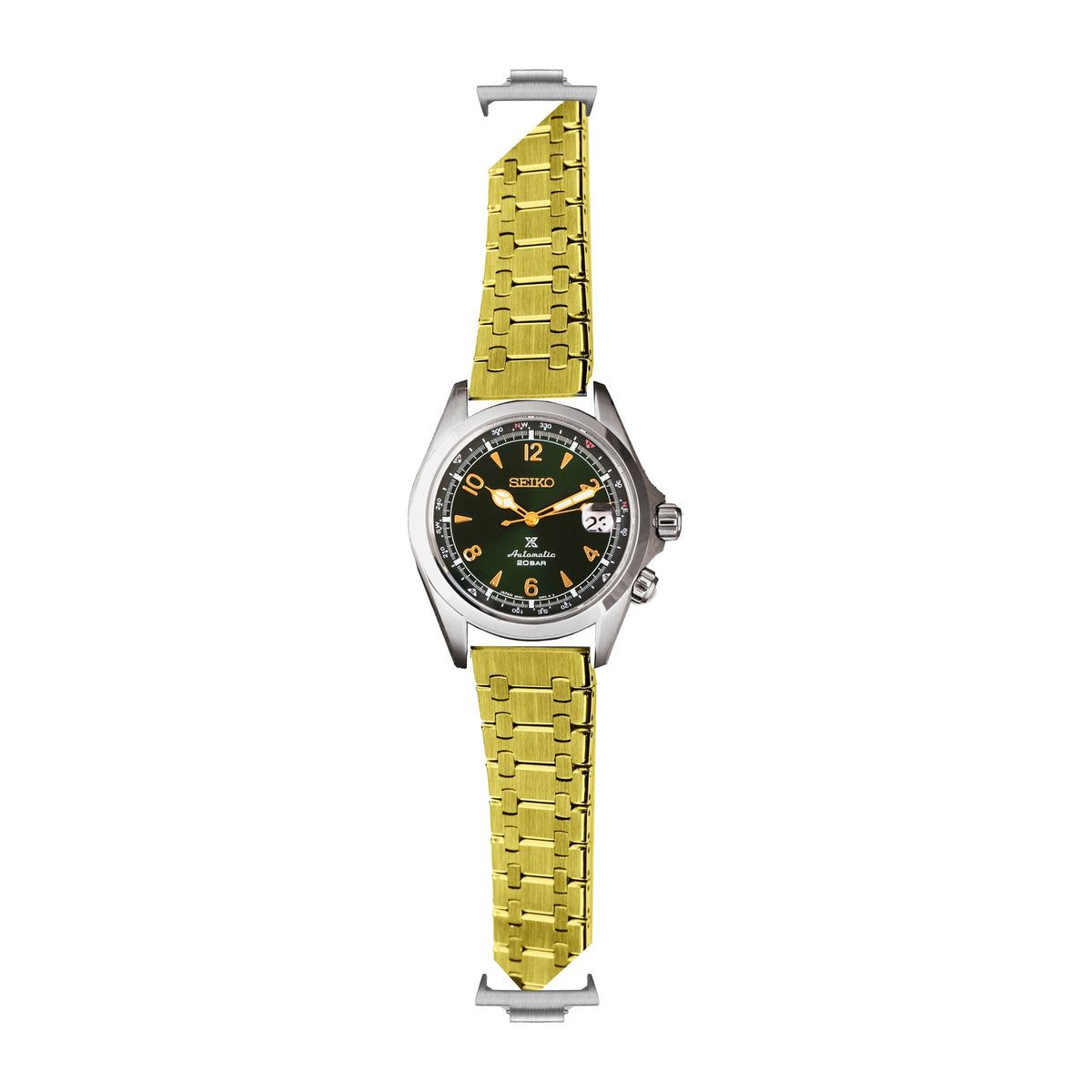 Medallion Bracelet - Gold Silver with Strap Adapter for Tissot PRX 40