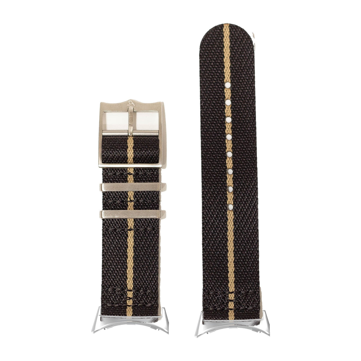 Cross Militex - Black / Wheat Silver with Google Pixel Spring Bar Adapters - Wear Any 20mm Strap! for Pixel Watch 1-5 41mm