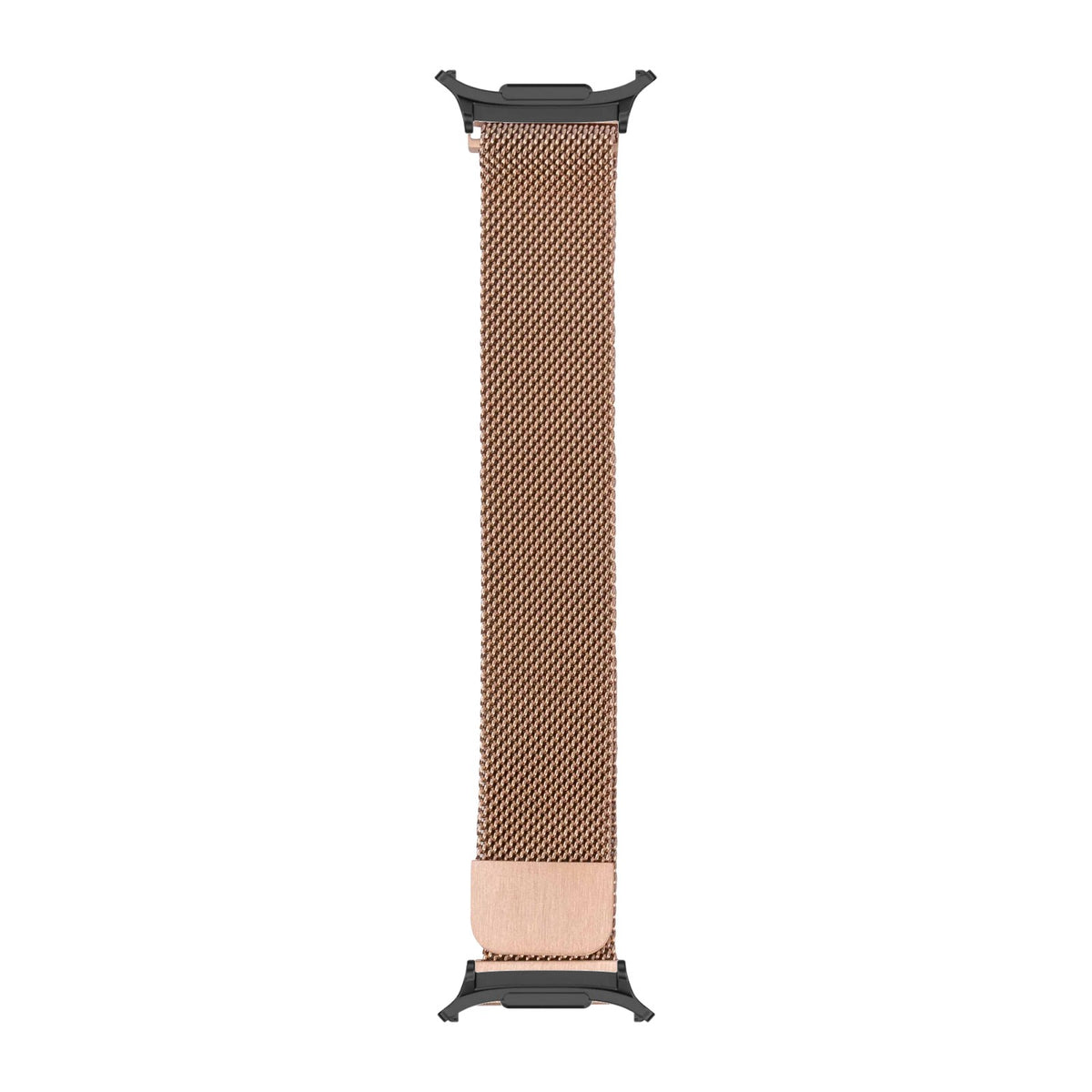 Milanese - Rose Gold Black with Strap Adapter for Galaxy Watch 8-9/Ultra