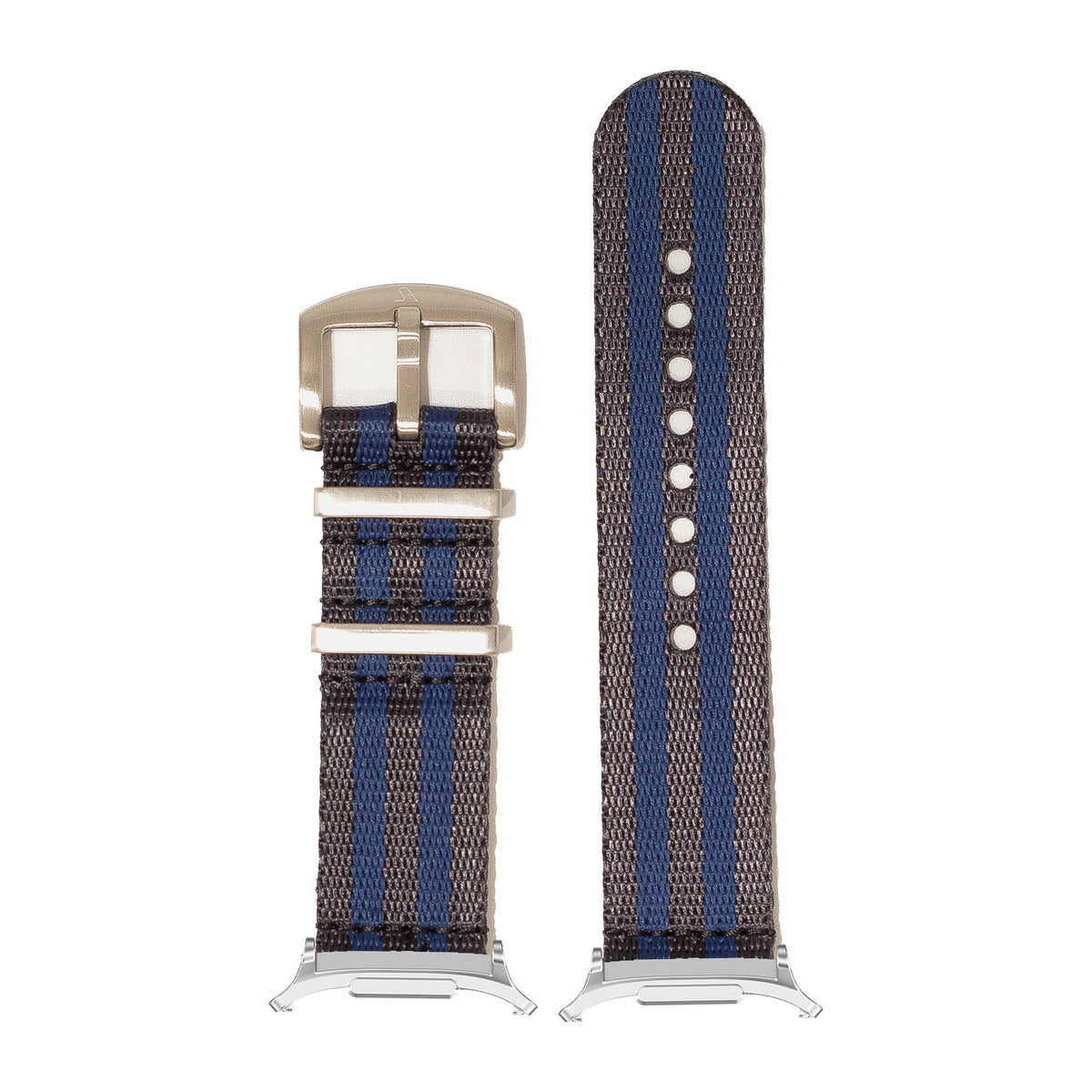 Supreme Militex - Dark Blue/Navy Blue Silver with Strap Adapter for Galaxy Watch 8-9/Ultra