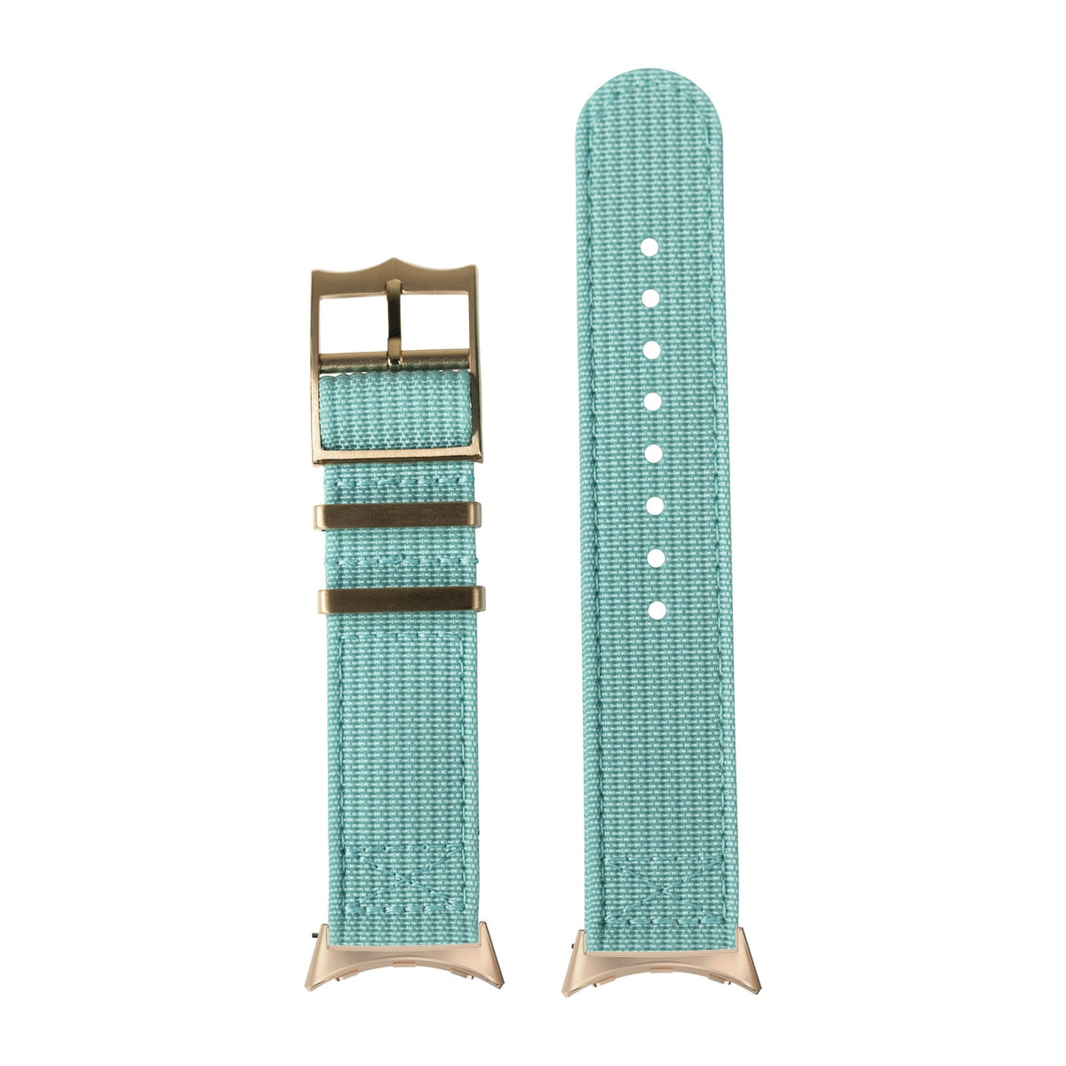 Alpha Militex - Tiffany Blue Rose Gold Rose Gold with Google Pixel Spring Bar Adapters - Wear Any 20mm Strap! for Pixel Watch 3-5 45mm