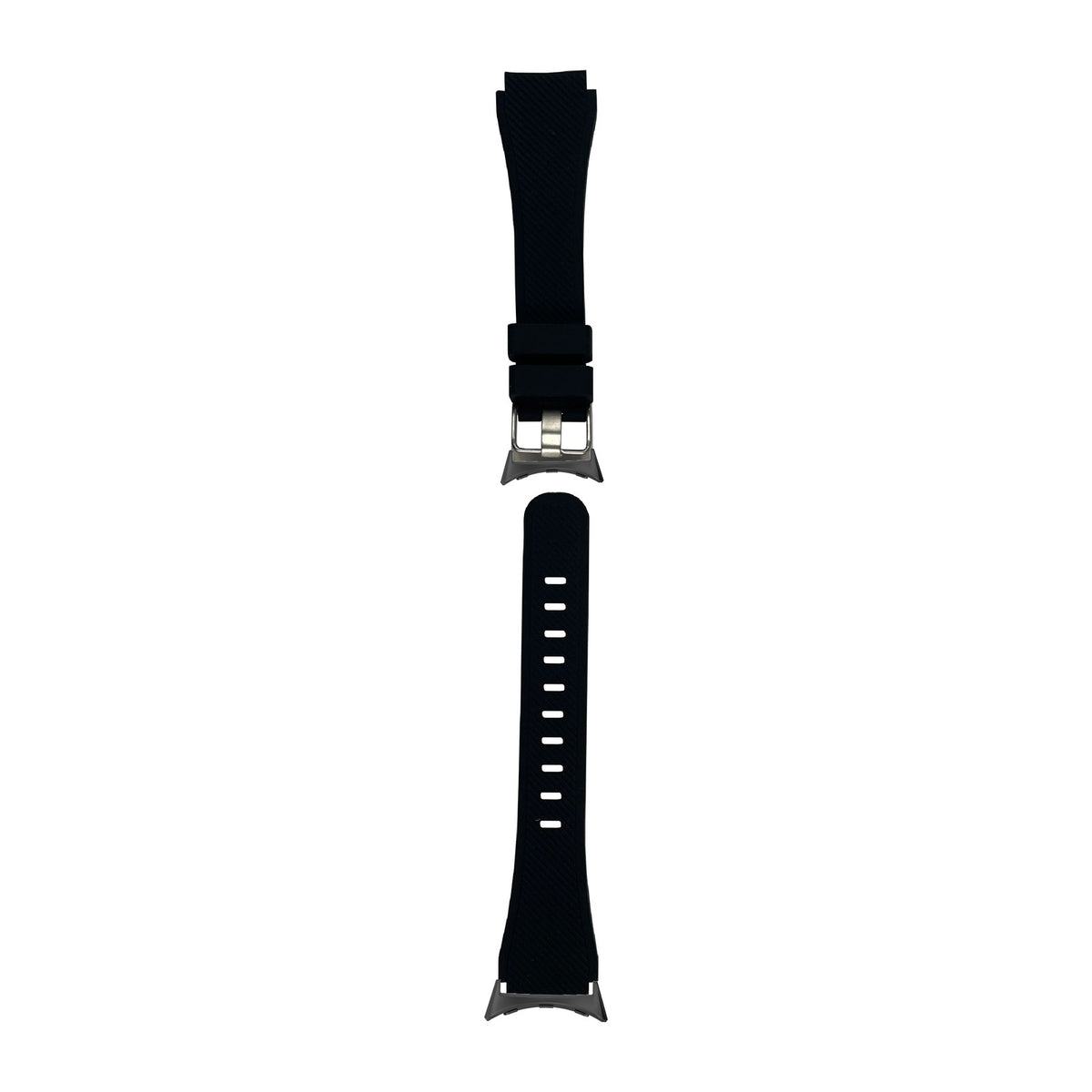 Flexi Silicone Black Black with Google Pixel Spring Bar Adapters - Wear Any 20mm Strap! for Pixel Watch 1-5 41mm