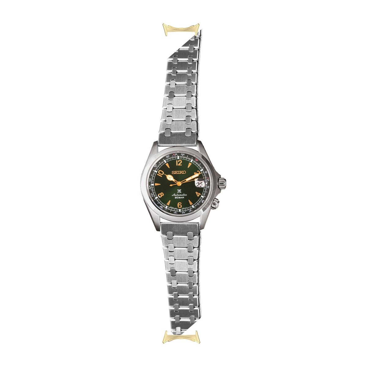 Medallion Bracelet - Silver Gold with Google Pixel Spring Bar Adapters - Wear Any 20mm Strap! for Pixel Watch 3-5 45mm