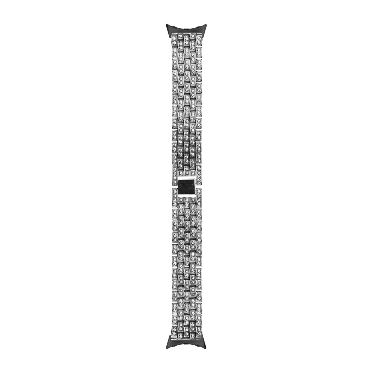 Shimmer Bracelet Silver Black with Google Pixel Spring Bar Adapters - Wear Any 20mm Strap! for Pixel Watch 1-5 41mm