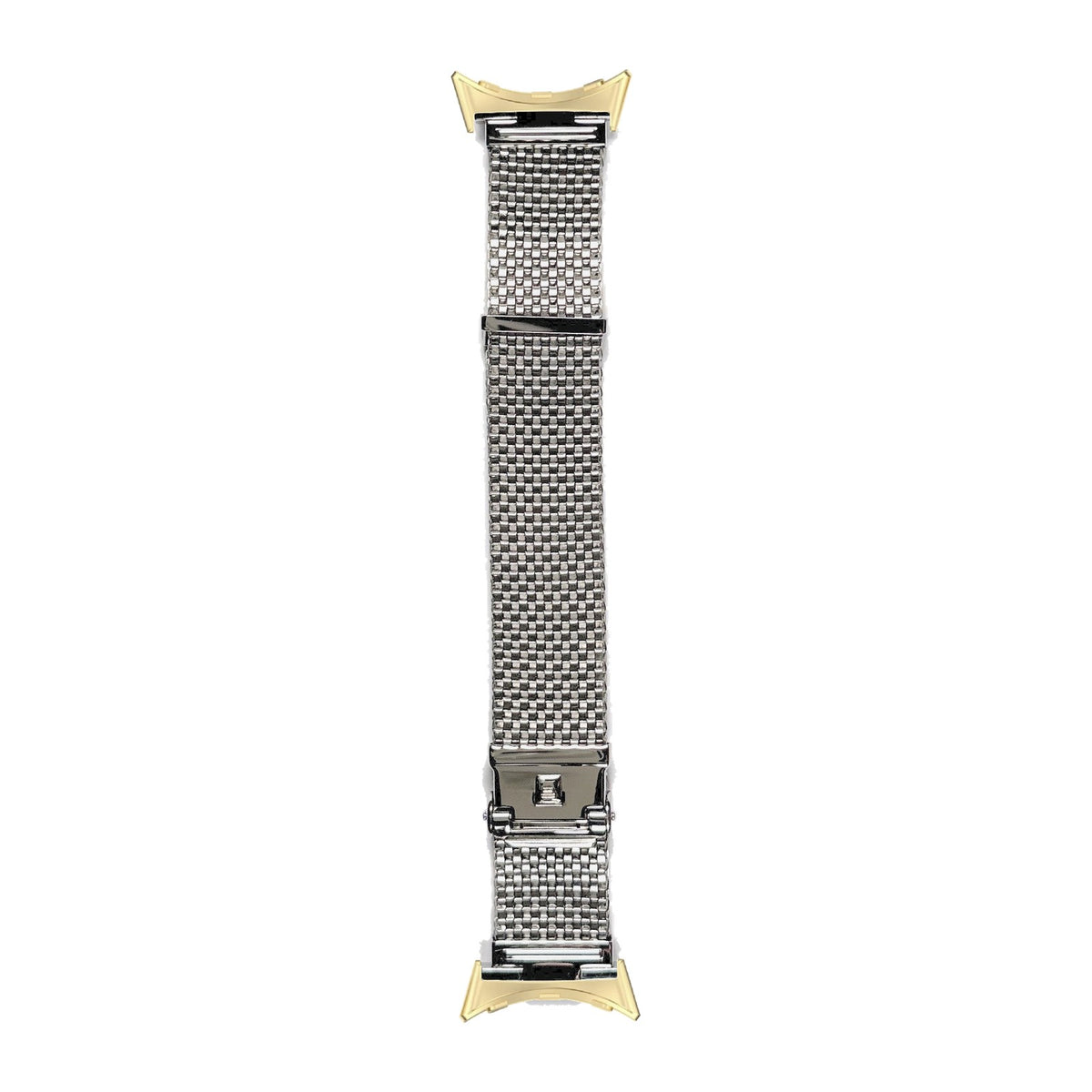 Wide Version Komfit "JB" Mesh Watch Bracelet Gold with Straight Ends with Google Pixel Spring Bar Adapters - Wear Any 20mm Strap! for Pixel Watch 1-5 41mm