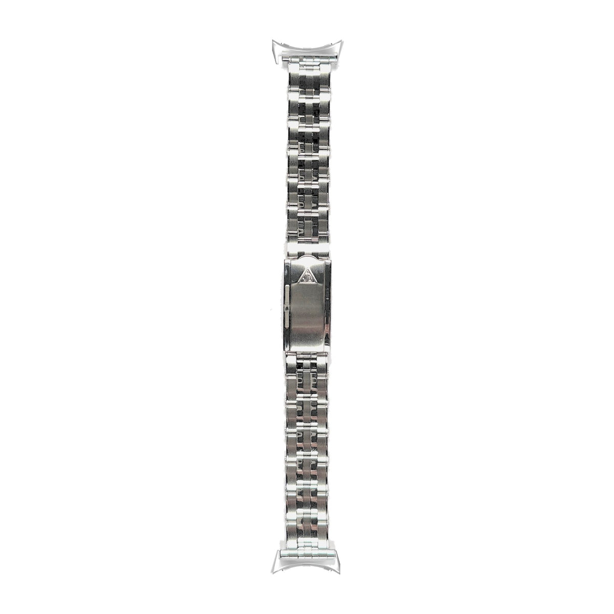 The Forstner 5-Link Rivet Bracelet Silver with Google Pixel Spring Bar Adapters - Wear Any 20mm Strap! for Pixel Watch 1-5 41mm