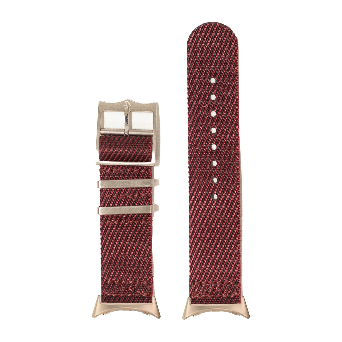Cross Militex - Wine Red Rose Gold with Google Pixel Spring Bar Adapters - Wear Any 20mm Strap! for Pixel Watch 3-5 45mm