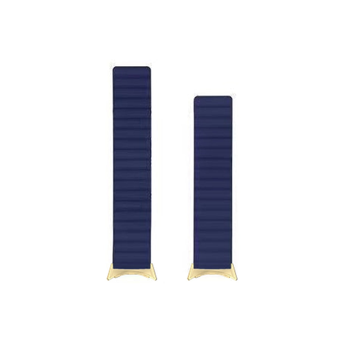 Magnetic Silicone Loop Blue Gold with Google Pixel Spring Bar Adapters - Wear Any 20mm Strap! for Pixel Watch 1-5 41mm