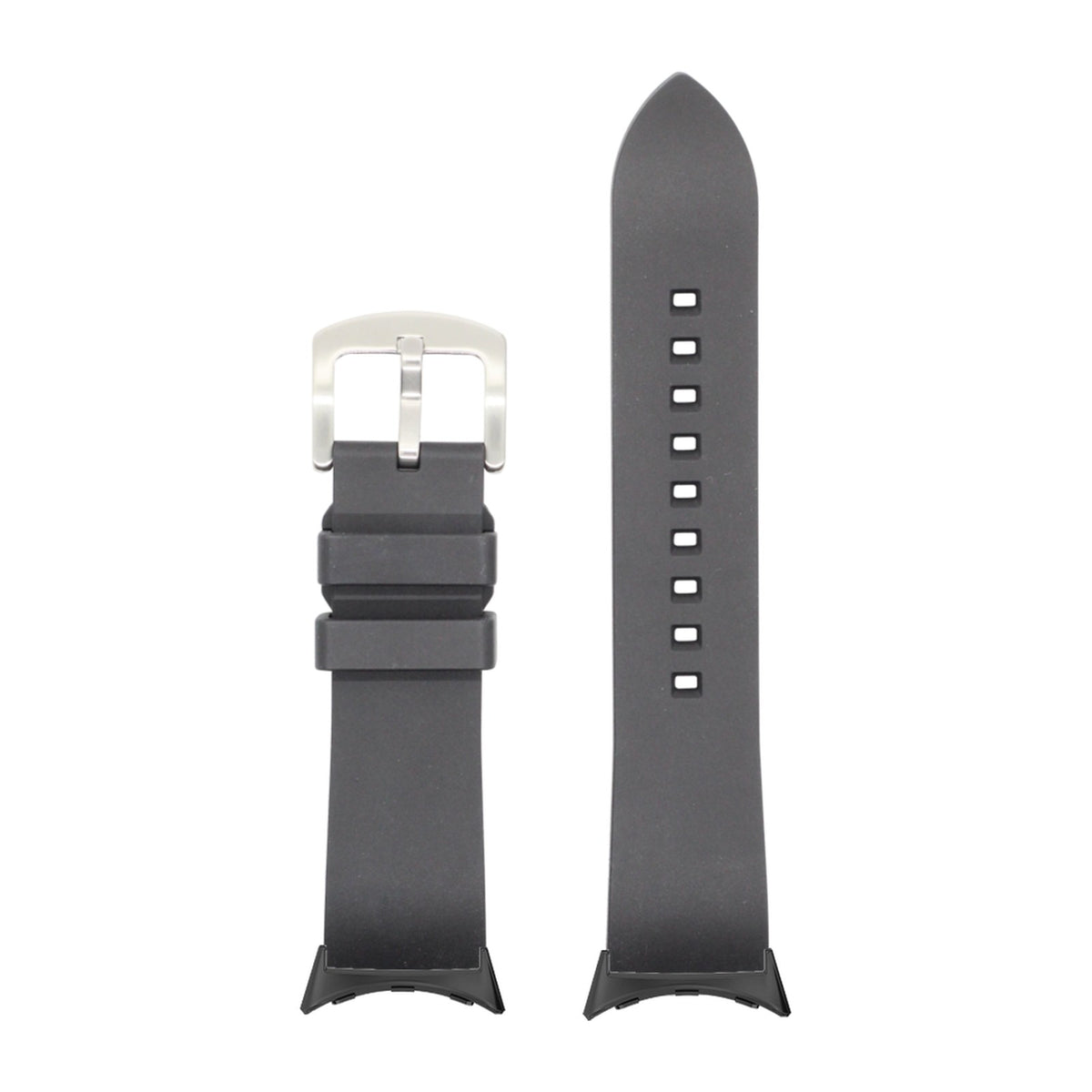 Prairie FKM Rubber - Black with Google Pixel Spring Bar Adapters - Wear Any 20mm Strap! for Pixel Watch 1-5 41mm