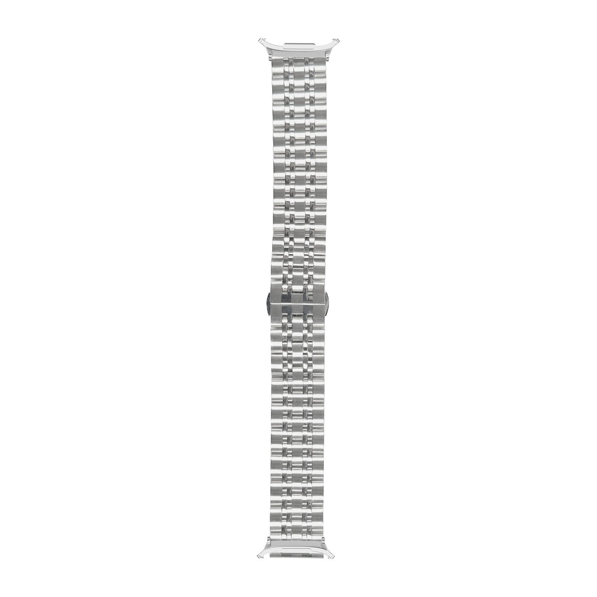 Steel Bracelet (Silver) - Deployment Clasp 2 Silver with Strap Adapter for Galaxy Watch 8-9/Ultra