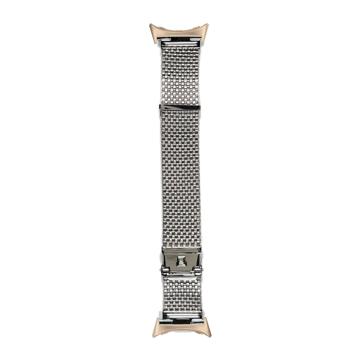 Wide Version Komfit "JB" Mesh Watch Bracelet Rose Gold with Straight Ends with Google Pixel Spring Bar Adapters - Wear Any 20mm Strap! for Pixel Watch 3-5 45mm