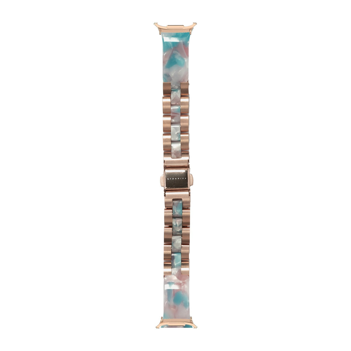 Acetate Bangle - Blue Pearl / Rose Gold Rose Gold with Strap Adapter for Galaxy Watch 8-9/Ultra