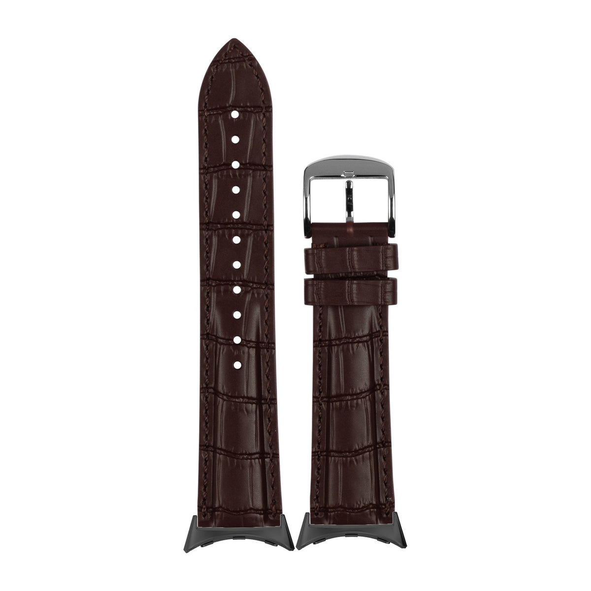 RubberGator Brown with Google Pixel Spring Bar Adapters - Wear Any 20mm Strap! for Pixel Watch 1-5 41mm