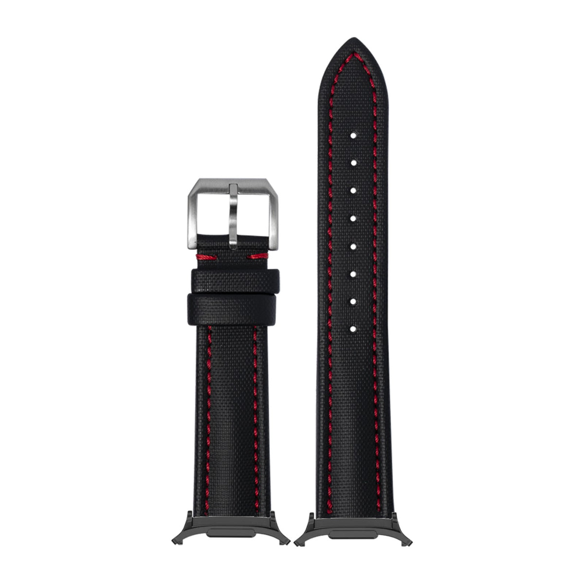 King Sailcloth - Black - Small/Medium for the Galaxy Watch 8, 9 and Ultra with adapter fitted