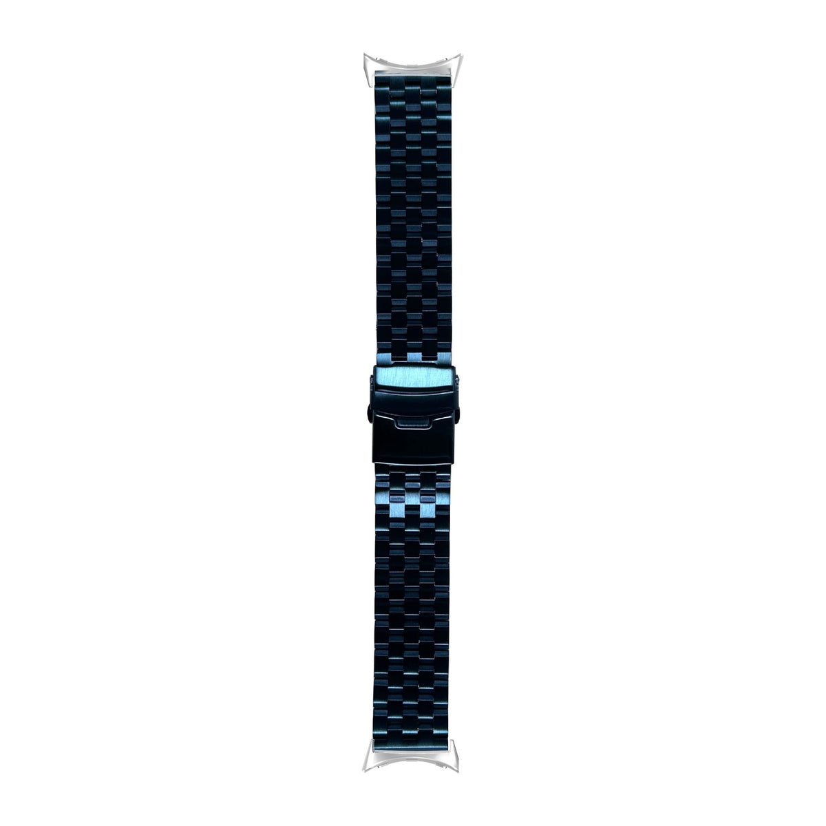 Engineer Bracelet - Folding Deployant Clasp - Blue Silver with Google Pixel Spring Bar Adapters - Wear Any 20mm Strap! for Pixel Watch 3-5 45mm