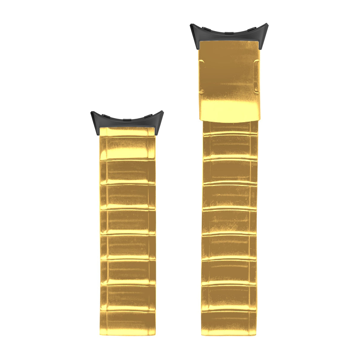 Link Bracelet Gold with Google Pixel Spring Bar Adapters - Wear Any 20mm Strap! for Pixel Watch 3-5 45mm