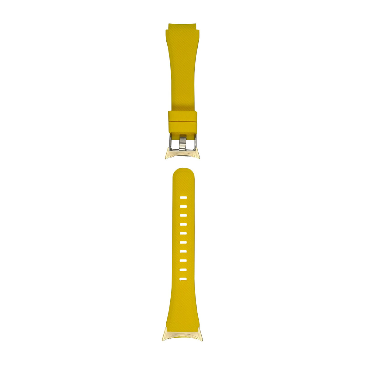 Flexi Silicone Yellow Gold with Google Pixel Spring Bar Adapters - Wear Any 20mm Strap! for Pixel Watch 1-5 41mm