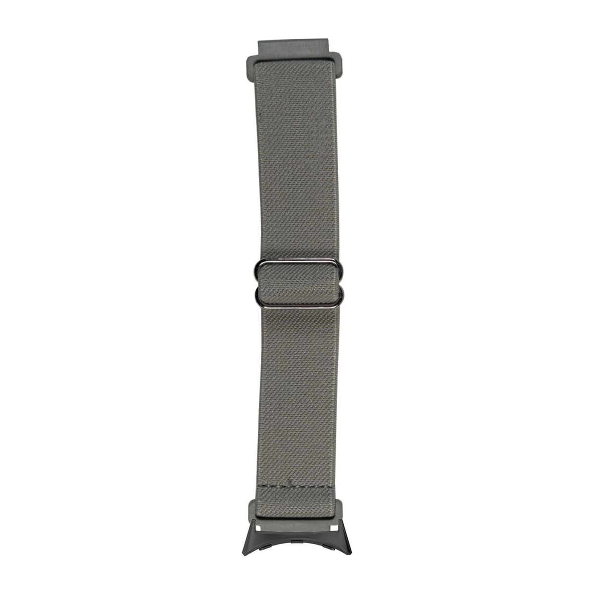 Weaved Elastic Loop Light Grey with Google Pixel Spring Bar Adapters - Wear Any 20mm Strap! for Pixel Watch 3-5 45mm