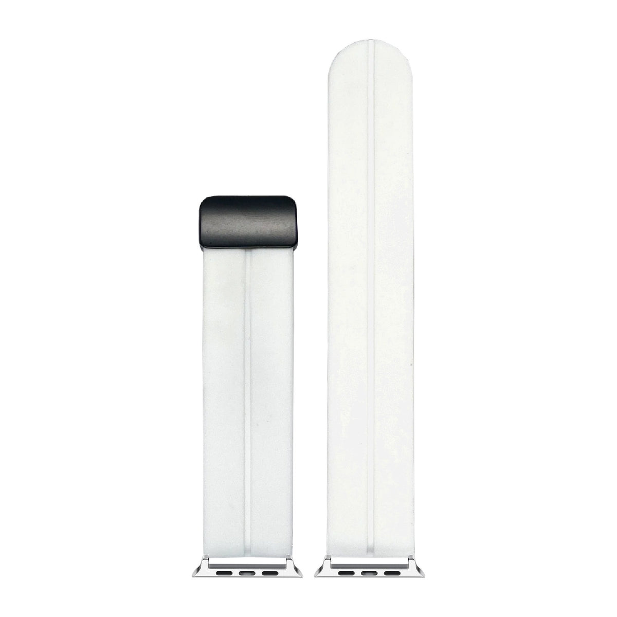 Silicone White Starlight with Magnetic Clasp with Connecters - Spring Bar Type for Apple Watch