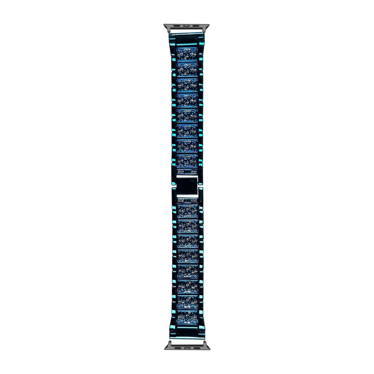 Zirconia Shimmer Bracelet Blue Black with Connecters - Spring Bar Type for Apple Watch