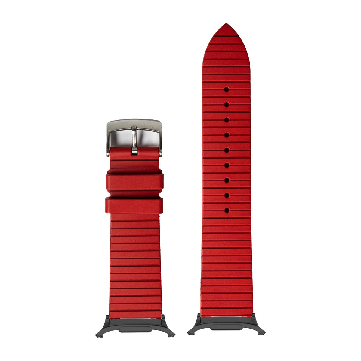 King Panelarc FKM Rubber - Red for the Galaxy Watch 8, 9 and Ultra with adapter fitted