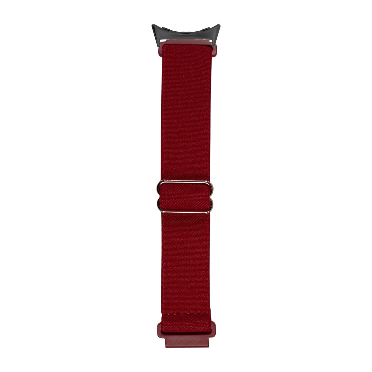 Weaved Elastic Loop Red with Google Pixel Spring Bar Adapters - Wear Any 20mm Strap! for Pixel Watch 1-5 41mm