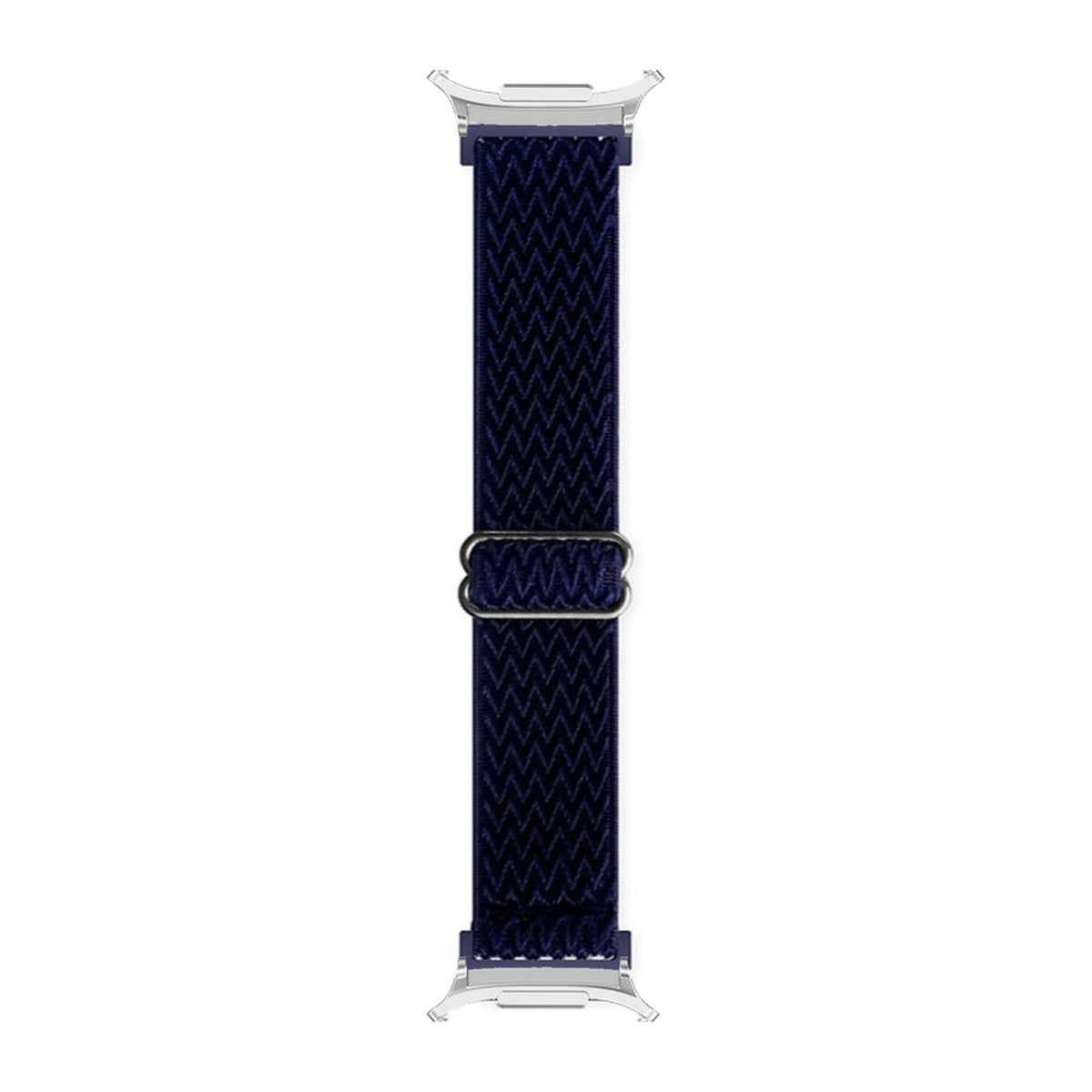 Weaved Loop Navy Blue Silver with Strap Adapter for Galaxy Watch 8-9/Ultra