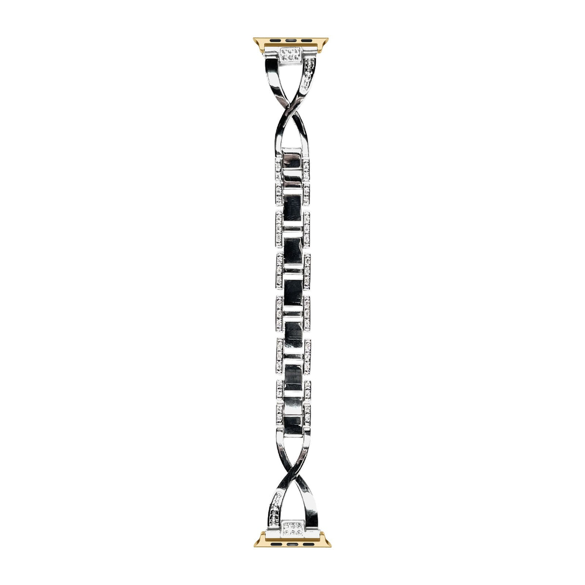 Helix Bracelet Silver Gold with Connecters - Spring Bar Type for Apple Watch