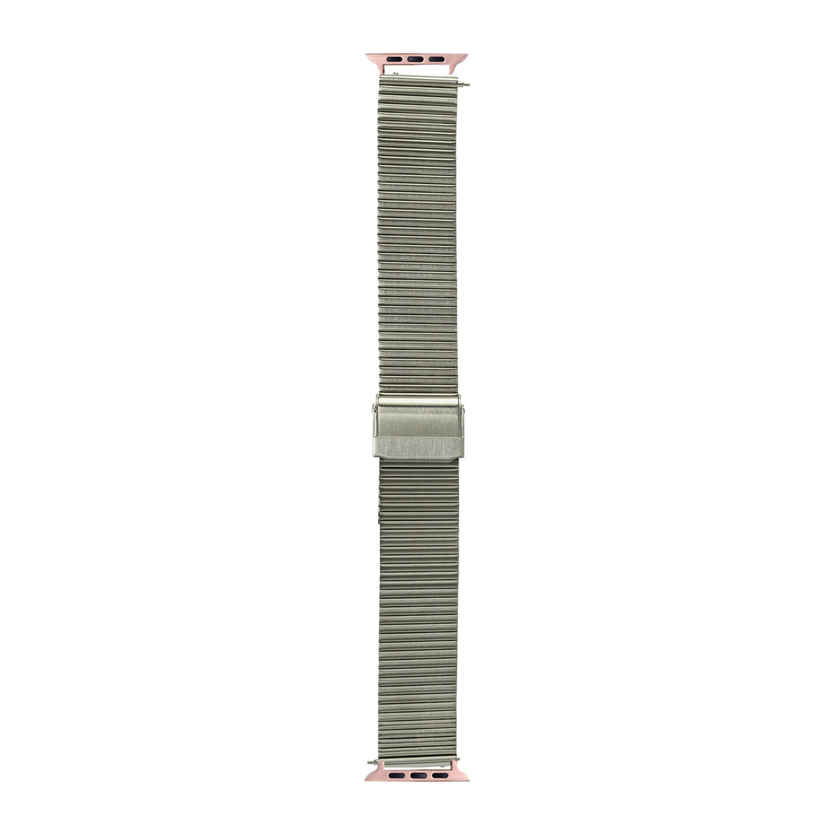 Flat-Link Micro-Adjustable Bracelet Silver Rose Gold with Connecters - Spring Bar Type for Apple Watch