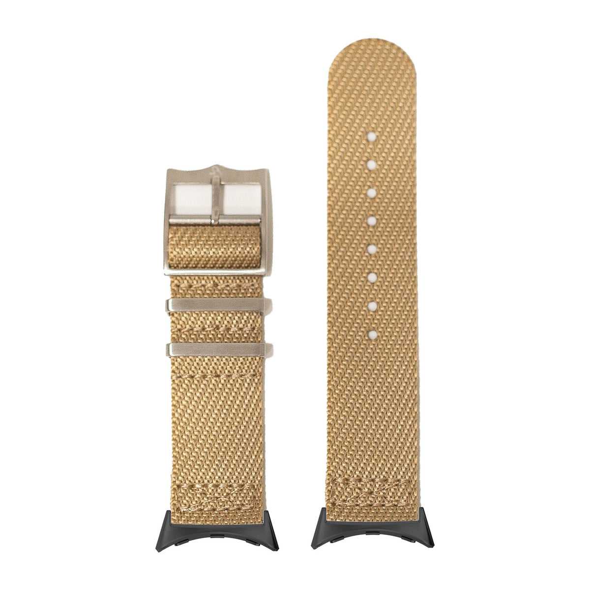 Cross Militex - Wheat with Google Pixel Spring Bar Adapters - Wear Any 20mm Strap! for Pixel Watch 3-5 45mm
